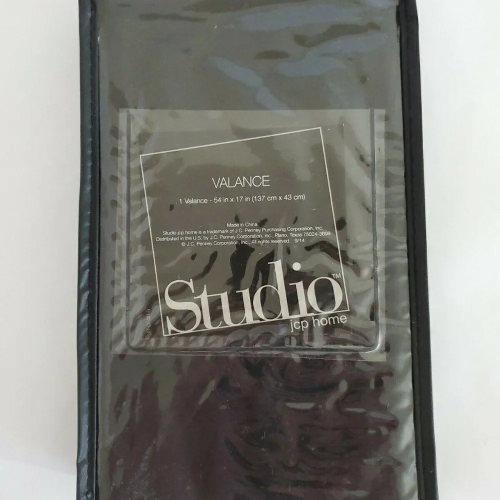 Valance Studio JCP Home Black Beige curtain Window